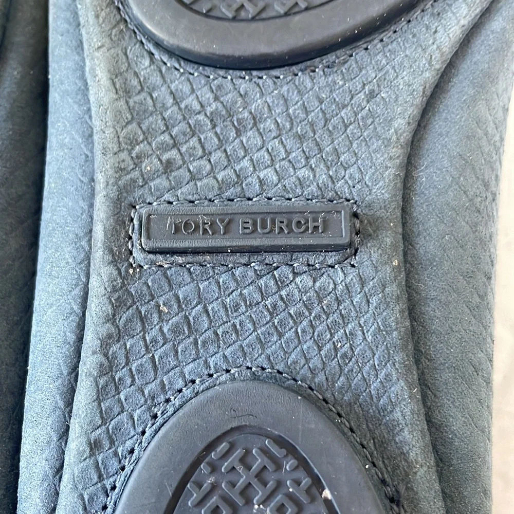 Tory Burch Suede Ballet Flats Size 7.5 teal